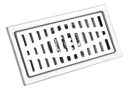 Desagüe De Ducha De Baño 20x10cm Rectangular De Acero Inoxid
