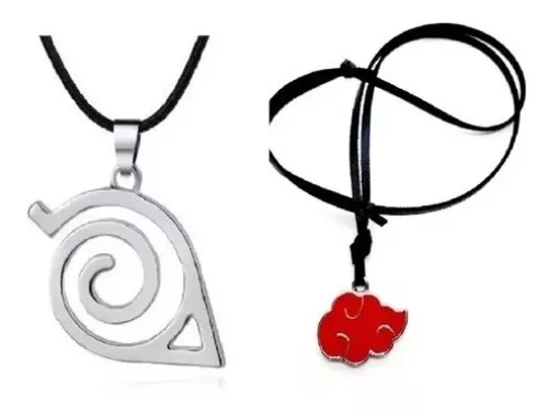 Colar Akatsuki Itachi Símbolo Nuvem Vermelha Naruto : : Moda