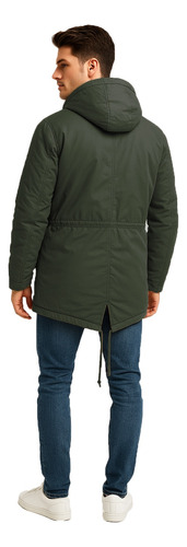 Parka Hombre Abrigada Casual Nueva Con Capucha Temporada Invierno