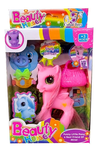 Muñeca Pony Unicornio Con Accesorios Para Peinar Tun