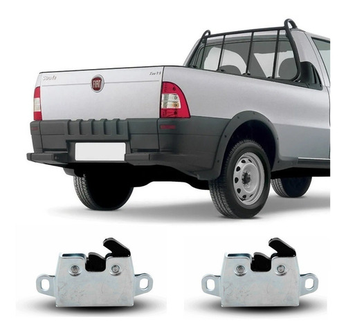 Imagem 1 de 6 de Par Fechadura Tampa Traseira Fiat Strada 2008 2009 2010 2011