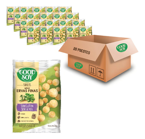 Snacks De Soja Goodsoy Sabor Ervas Finas 25g (20 Und)
