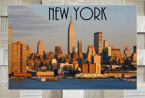 Vinilo Decorativo 20x30cm Ciudades Mundo New York Us M10