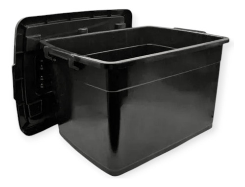 Caja Organizadora 70l Plástica C/rueda Apilable Baúl Gde. X2 Negro Caja Organizadora 70l