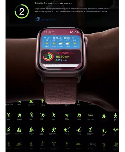 Watch 10 Smart Watch Z10 Pro Para Android Y Iphone Hk10 X10 Plateado Blanco
