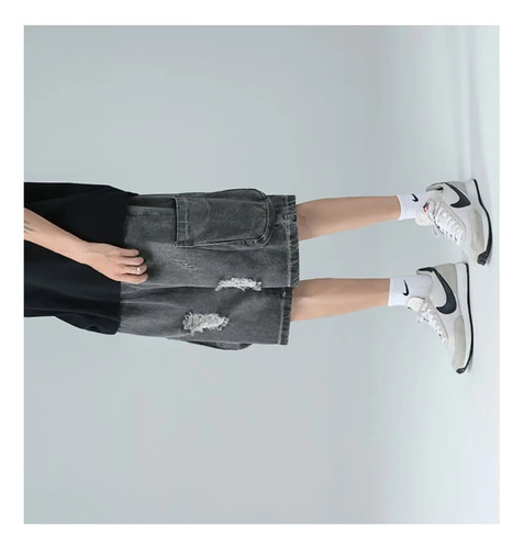 Pantalones Cortos De Mezclilla De Moda Para Hombre, Ropa De
