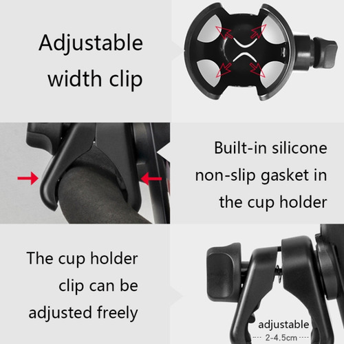 Black J4037 Baby Stroller Bottle Holder