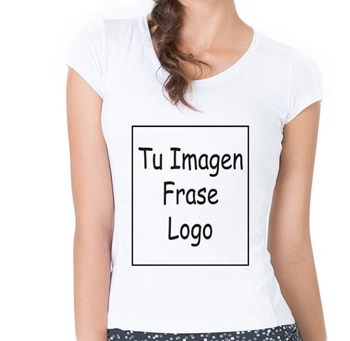 Remera Personalizada Con Tu Imagen Frase Logo Foto Mujer