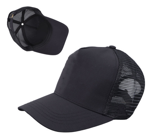 Gorra De Béisbol Negra Elegante, Ajustable, Transpirable, Pa