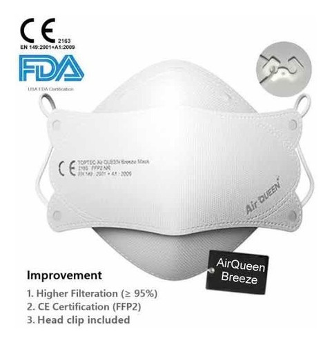 Cubrebocas Nano Mask Airqueen Coreano Reutilizable 10pz Shm