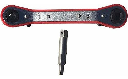 Juego Refrigeracion Hvac Llave Roja Hexagonal Valvula