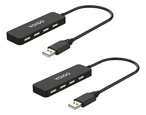 Yoigo Usb Hub,4 Port 2.0 Usb Splitter,2 Pack,usb Hub For Lap