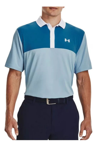 Polo Golf Under Armour Performance Colorblock 3 Azul Hombre