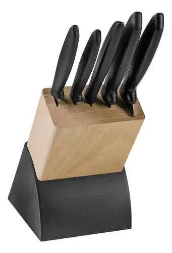 Set de 4 Cuchillos + Chaira en Acero Inoxidable con Taco - Infinity