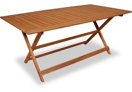 Mesa Plegable De Madera Eucaliptus 1.80x95 Ecomadera Premiun