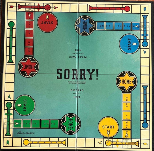 Vintage Juego De Mesa Sorry Versión 1958 (Usado)