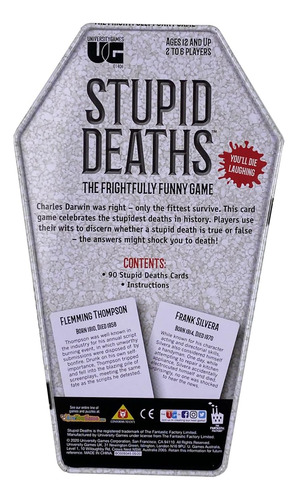 Juego De Mesa De Lata De Ataud Stupid Deaths/social