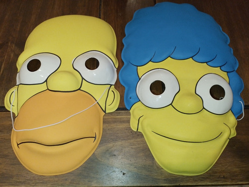 Los Simpson Antiguas Caretas Carnaval Años 90 Homero Y Marge