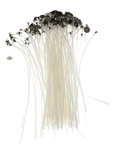 100 Mechas De Algodón Sin Núcleo De 20 Cm Para Hacer Velas C