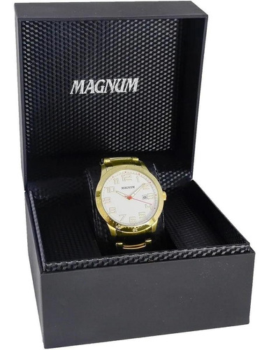 Relógio Magnum Masculino Ma32890h Dourado Aço Original