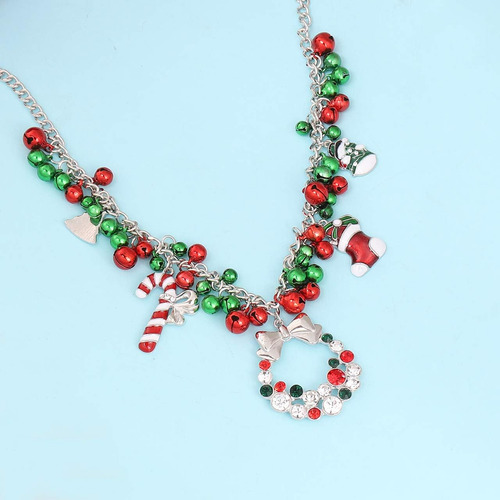 Nlcac Navidad Jingle Bell Collar Mujeres Declaración Chun...