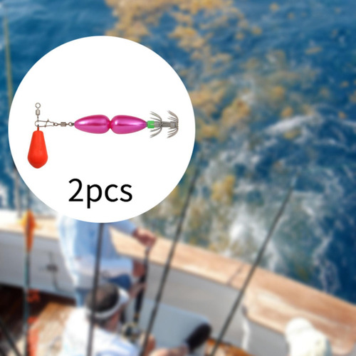 2x Jig Luros De Calamar De Calamar Violeta Ligera
