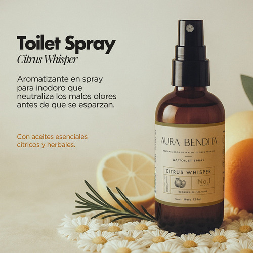 Aromatizante Para Baño E Inodoro Toilet Spray Citrus 125ml