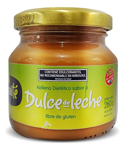 Relleno Dietetico Dulce De Leche Reposteria Sin Tacc 260g