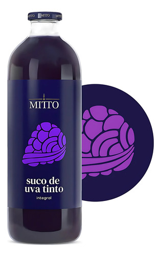 Suco De Uva Tinto Mitto Integral Sem GlĂșten 1 L 100% Natural