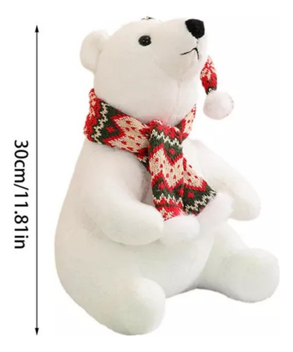 Zz Oso Polar Felpa Oso Navidad - Oso Polar Regalo 30 Cm /&z