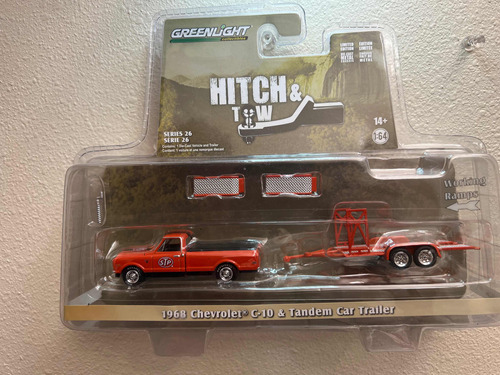 Greenlight 1/64 1968 Pickup Chevrolet C-10 Y Trailer