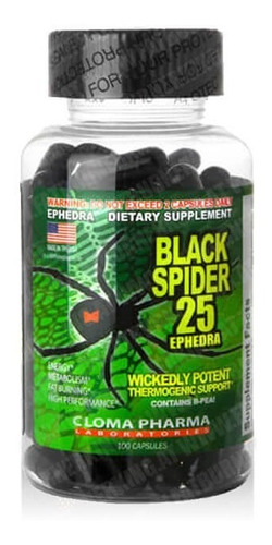 Black Spider 100 Cápsulas Quemador De Grasa - Tienda Fisica