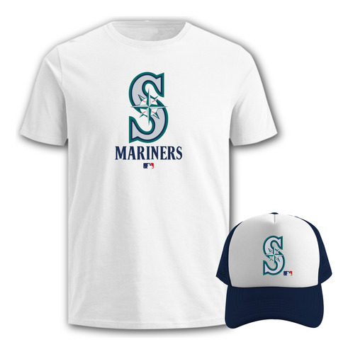 Paquete Playera Sublimada + Gorra Mod Mlb Seattle Mariners