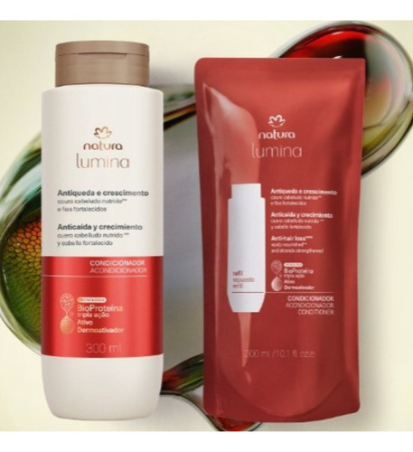 Kit Condicionador Com Refil Lumina Antiqueda E Crescimento