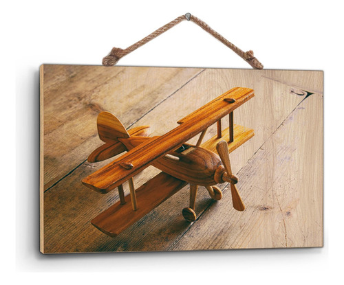 Cuadro De Madera Triplay Afiche Avioneta De Madera 60x90cm