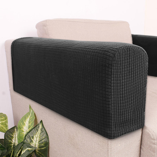2 Funda De Reposabrazos Para Sofá Funda Extensible Negro