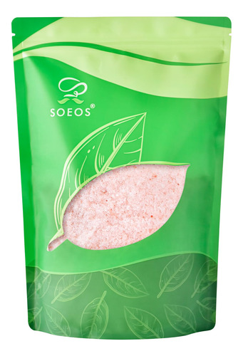 Soeos Sal Rosa Del Himalaya, Grano Fino, 5 Libras, Sal Rosa