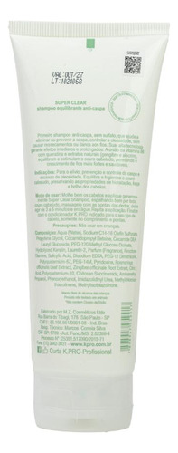 K.pro Profissional Super Clear Anticaspa Shampoo 240ml