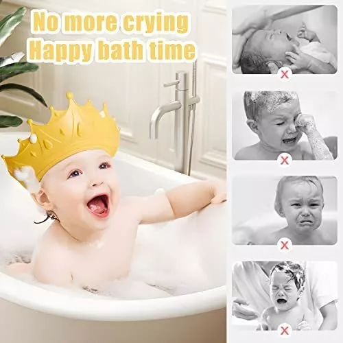 Gorro de ducha de bebé para lavar el cabello, gorro de ducha para niños,  protector de lavado de pelo de bebé, sombrero de baño para niños pequeños