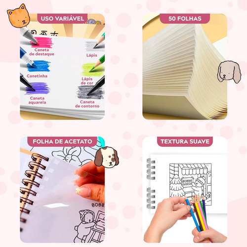 W Libro For Colorear Bobbie Goods, 50 Hojas, Dibujos,