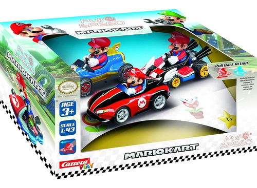 Mario Kart Carrera Play Set 3pz Pull Speed