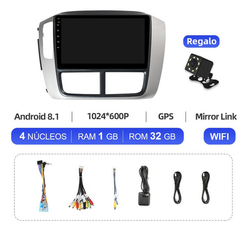 C-j Estéreo 1+32gb Cámara Para Honda Pilot 2006-2008 Gps