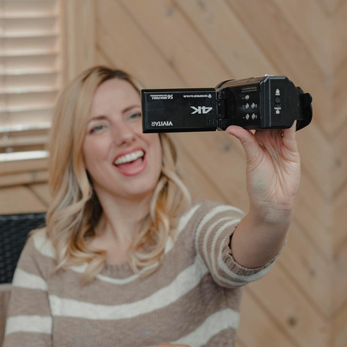 Cámara De Video 4k Vivitar Dvr48k Amarillo, 13mp, Zoom 18x