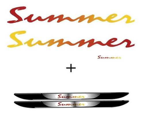 Imagem 3 de 5 de Kit Adesivo Faixa Saveiro Summer Completo + Soleira Da Porta