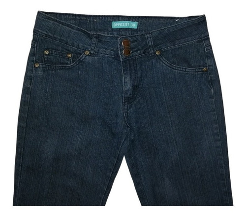 Jeans Mujer Opposite Talla 38 Corte Recto Impecable (Usado)