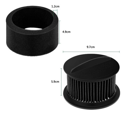 6 X 2 Uds Accesorios De Filtro De Vacío 203-7913 Compatible