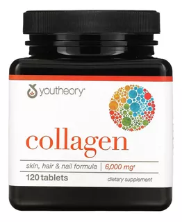 Colágeno Youtheory 6.000 Mg 120 Tablets Importado Eua