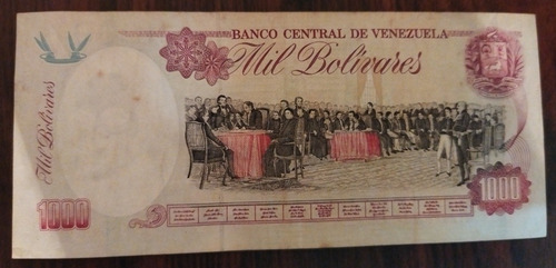 Billete Venezolano Antiguo Mil Bolívares 1998