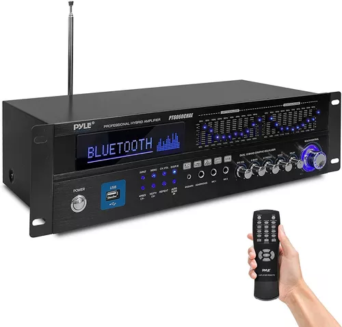 Pyle Receptor Bluetooth de montaje en rack de 5 canales, amplificador de  cine en casa, amplificador de altavoz, transmisión inalámbrica Bluetooth