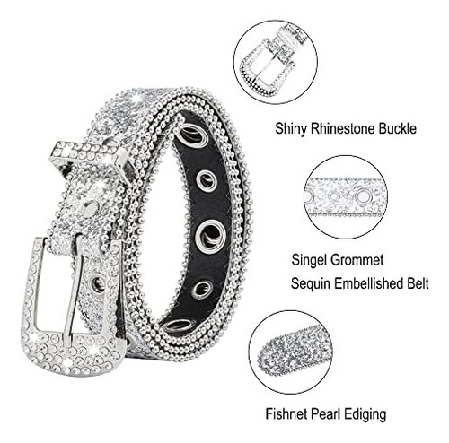 Cinturones Delgados Con Diamantes De Imitación Para Mujer Ci
